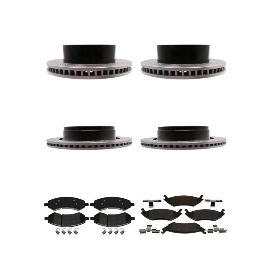 ACDelco Disc Brake Pads and Rotors Kit Front Rear For 2006-2008 Dodge Ram 1500