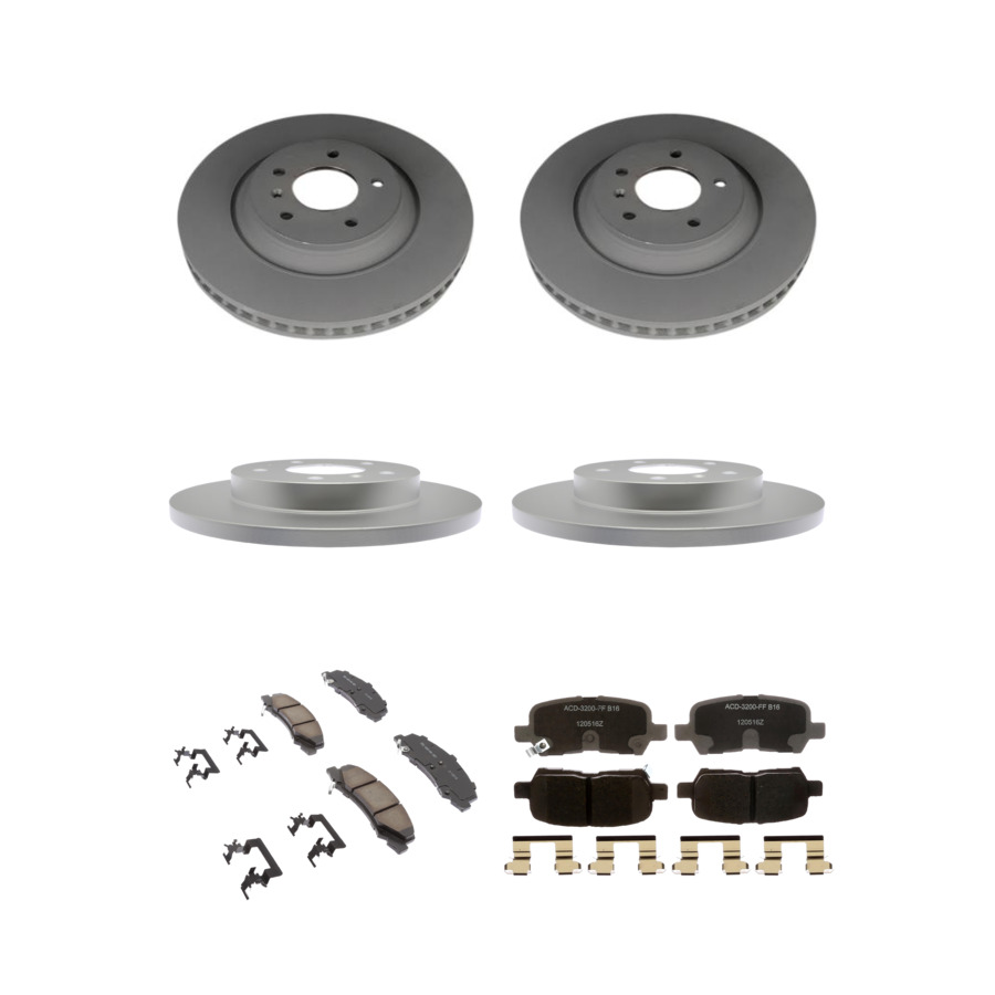 ACDelco Disc Brake Pads and Rotors Kit Front Rear For 08-16 Chevrolet Impala
