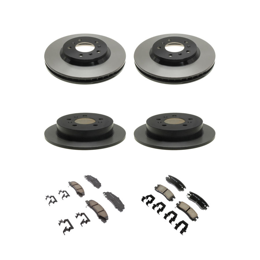 ACDelco Disc Brake Pads and Rotors Kit Front Rear For 06-10 Chevrolet Impala