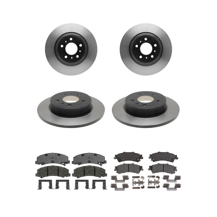 ACDelco Disc Brake Pads and Rotors Kit Front Rear For 2006-2011 Cadillac DTS