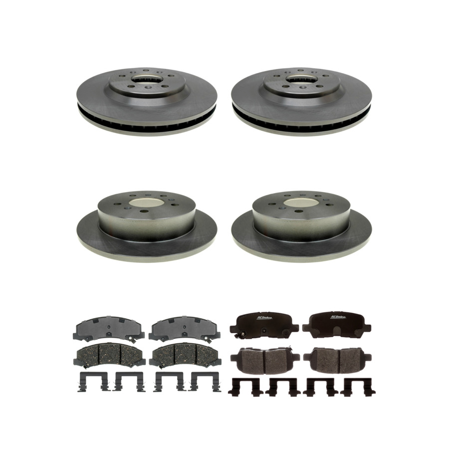 ACDelco Disc Brake Pads and Rotors Kit Front Rear For 2010 Chevrolet Impala