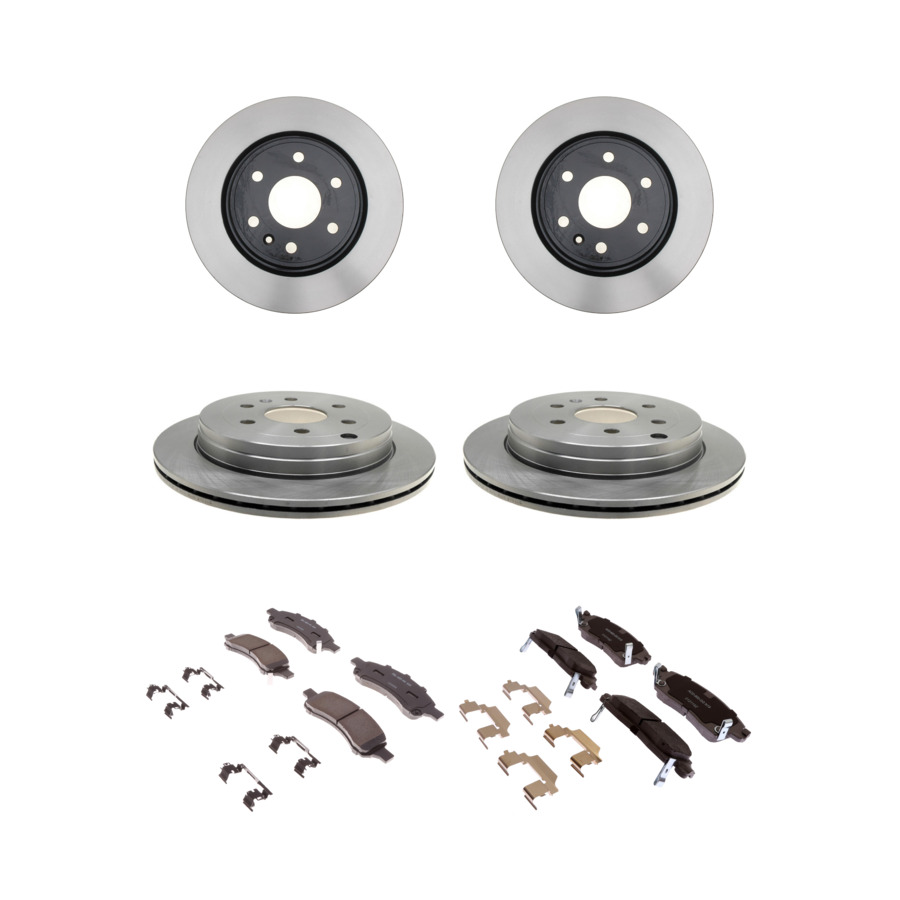 ACDelco Disc Brake Pads and Rotors Kit Front Rear For 07-17 Chevrolet Traverse