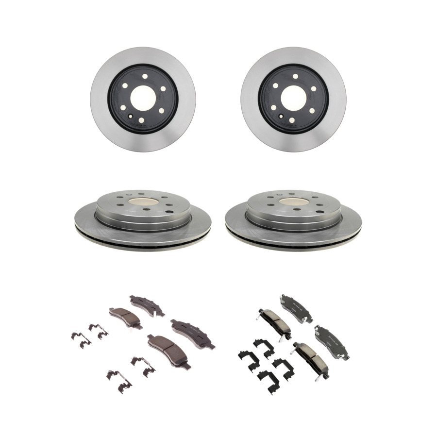 ACDelco Disc Brake Pads and Rotors Kit Front Rear For 07-17 Chevrolet Traverse