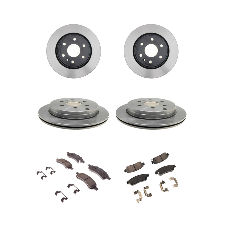 ACDelco Disc Brake Pads and Rotors Kit Front Rear For 07-17 Chevrolet Traverse