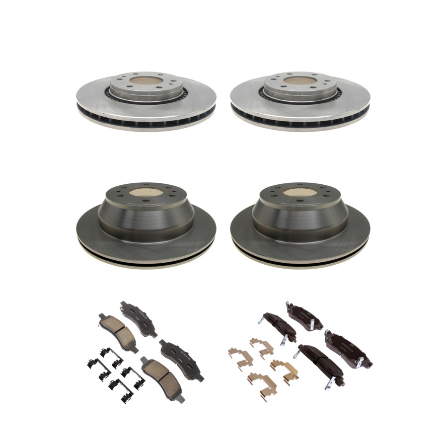 ACDelco Disc Brake Pads and Rotors Kit Front Rear For 06-09 Saab 9-7x GMC Envoy