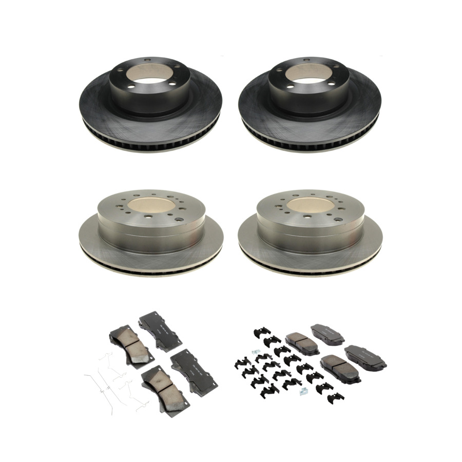 ACDelco Disc Brake Pads and Rotors Kit Front Rear For 07-22 Toyota Tundra