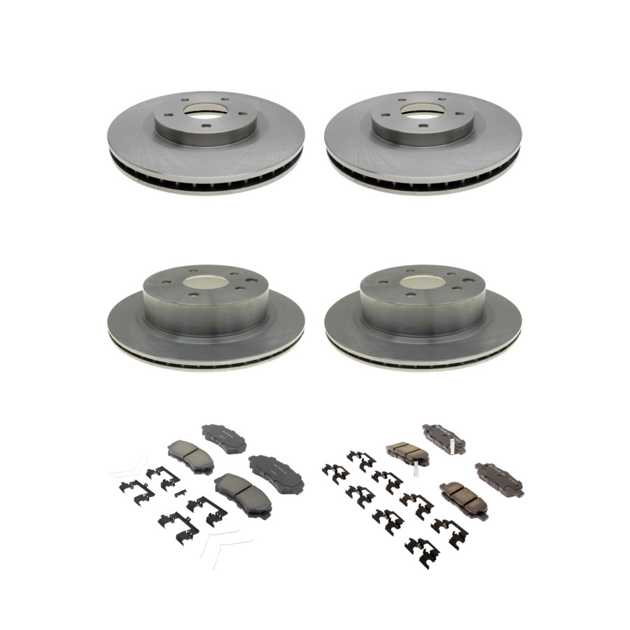 ACDelco Disc Brake Pads and Rotors Kit Front Rear For 2008-2014 Nissan X-Trail