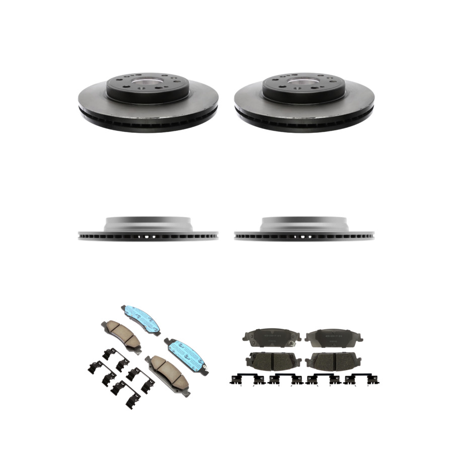 ACDelco Disc Brake Pads and Rotors Kit Front Rear For 2019 Chevrolet Silverado