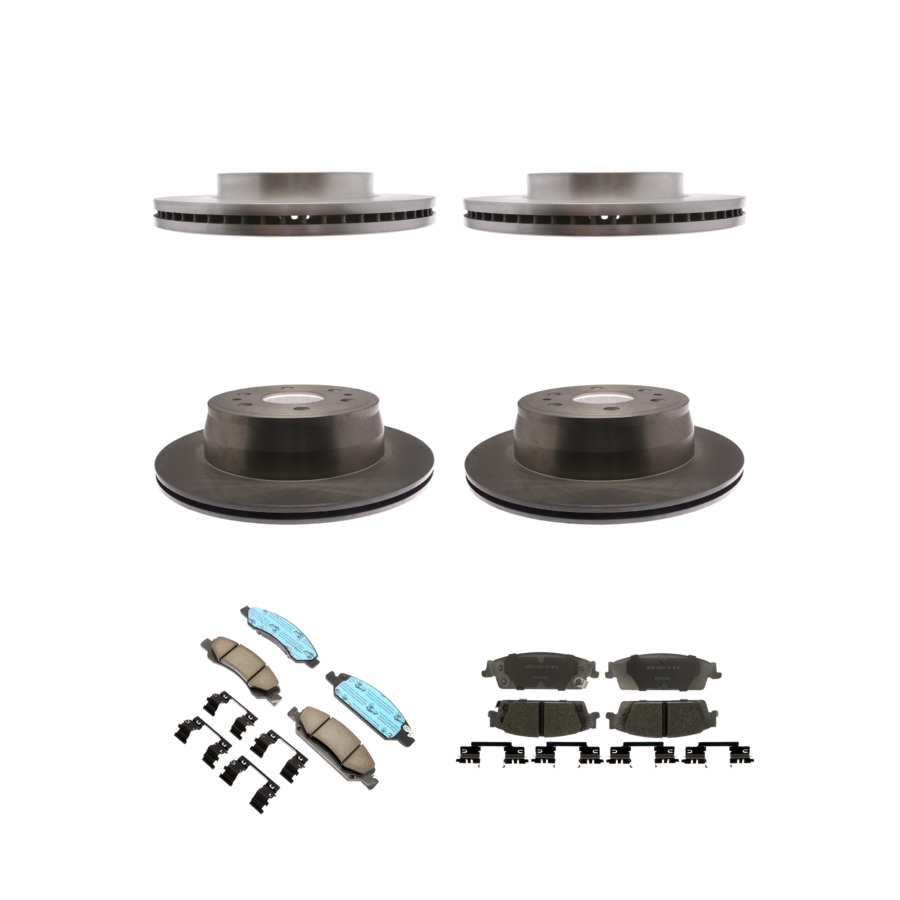 ACDelco Disc Brake Pads and Rotors Kit Front Rear For 2019 Chevrolet Silverado