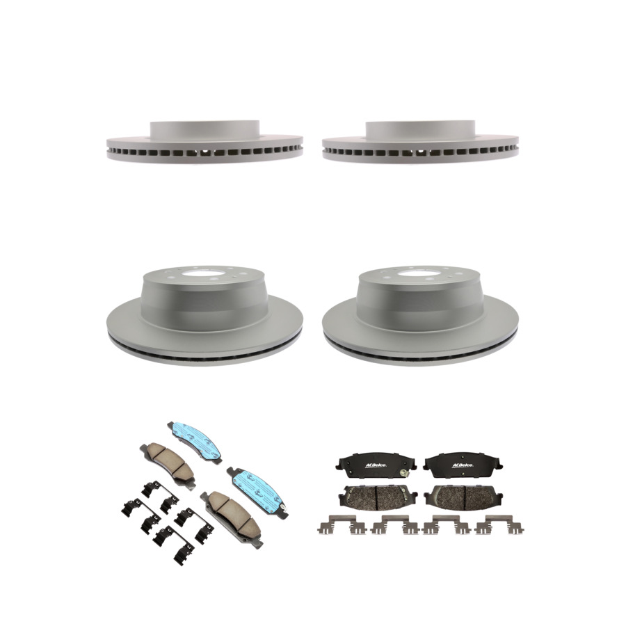 ACDelco Disc Brake Pads and Rotors Kit Front Rear For 2019 Chevrolet Silverado