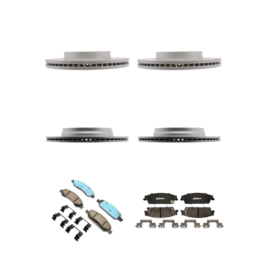 ACDelco Disc Brake Pads and Rotors Kit Front Rear For 2019 Chevrolet Silverado