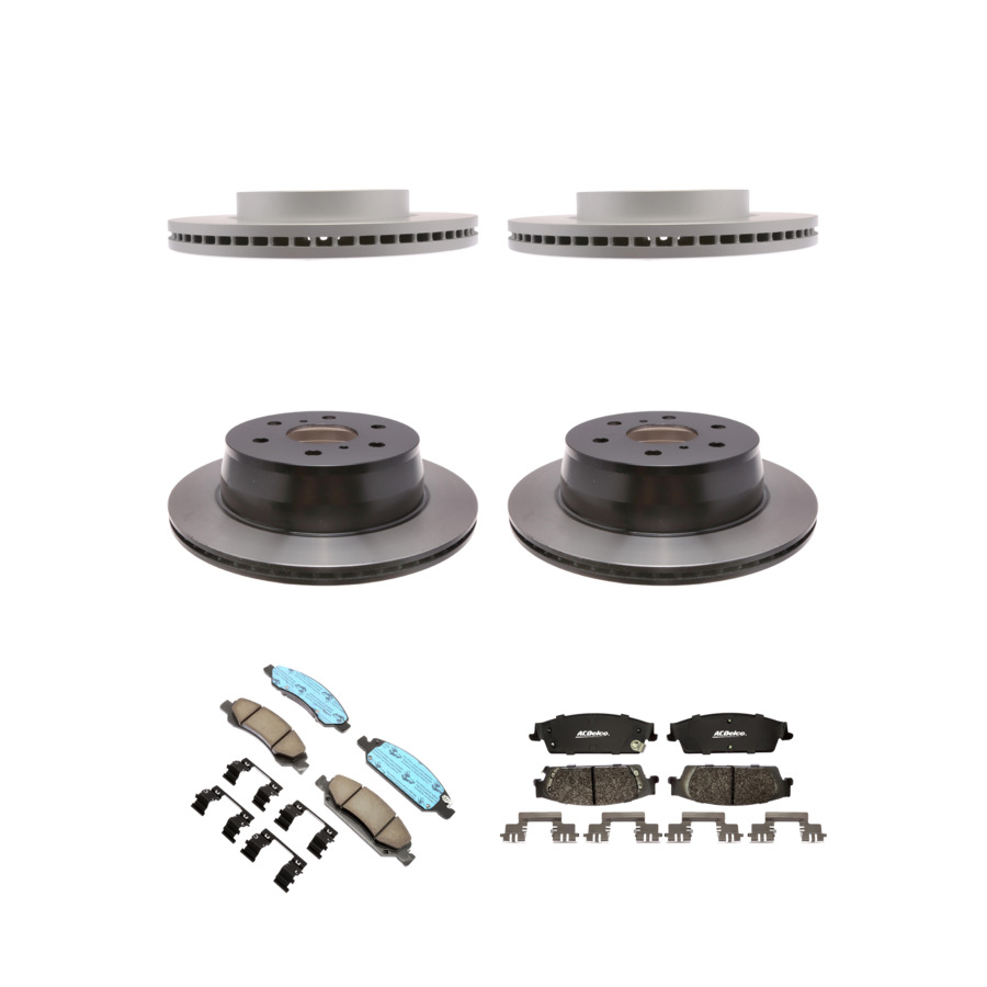ACDelco Disc Brake Pads and Rotors Kit Front Rear For 2019 Chevrolet Silverado