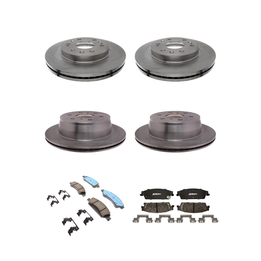 ACDelco Disc Brake Pads and Rotors Kit Front Rear For 15-20 Chevrolet Tahoe