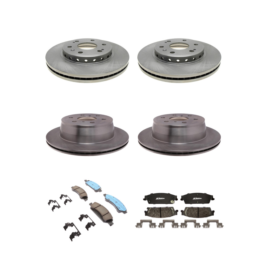 ACDelco Disc Brake Pads and Rotors Kit Front Rear For 2015-2020 Chevrolet Tahoe
