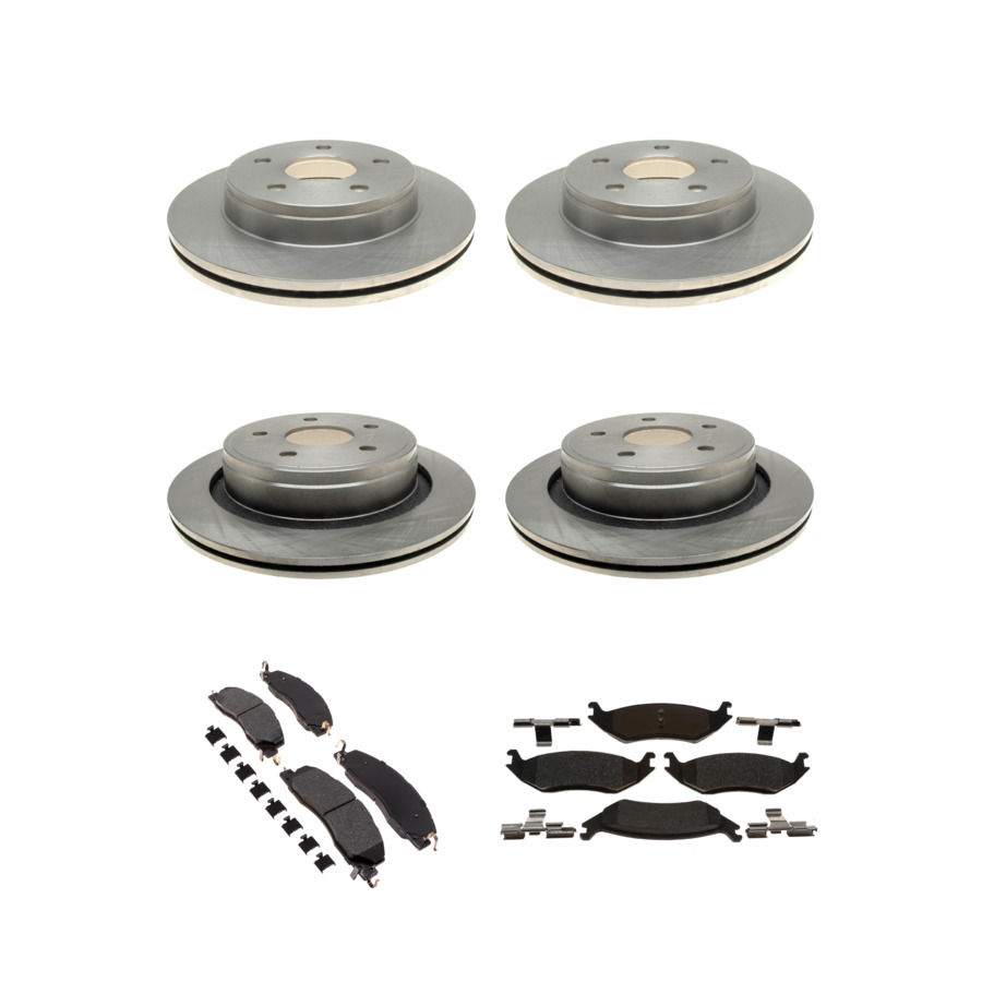 ACDelco Disc Brake Pads and Rotors Kit Front Rear For 2012 Ram 1500