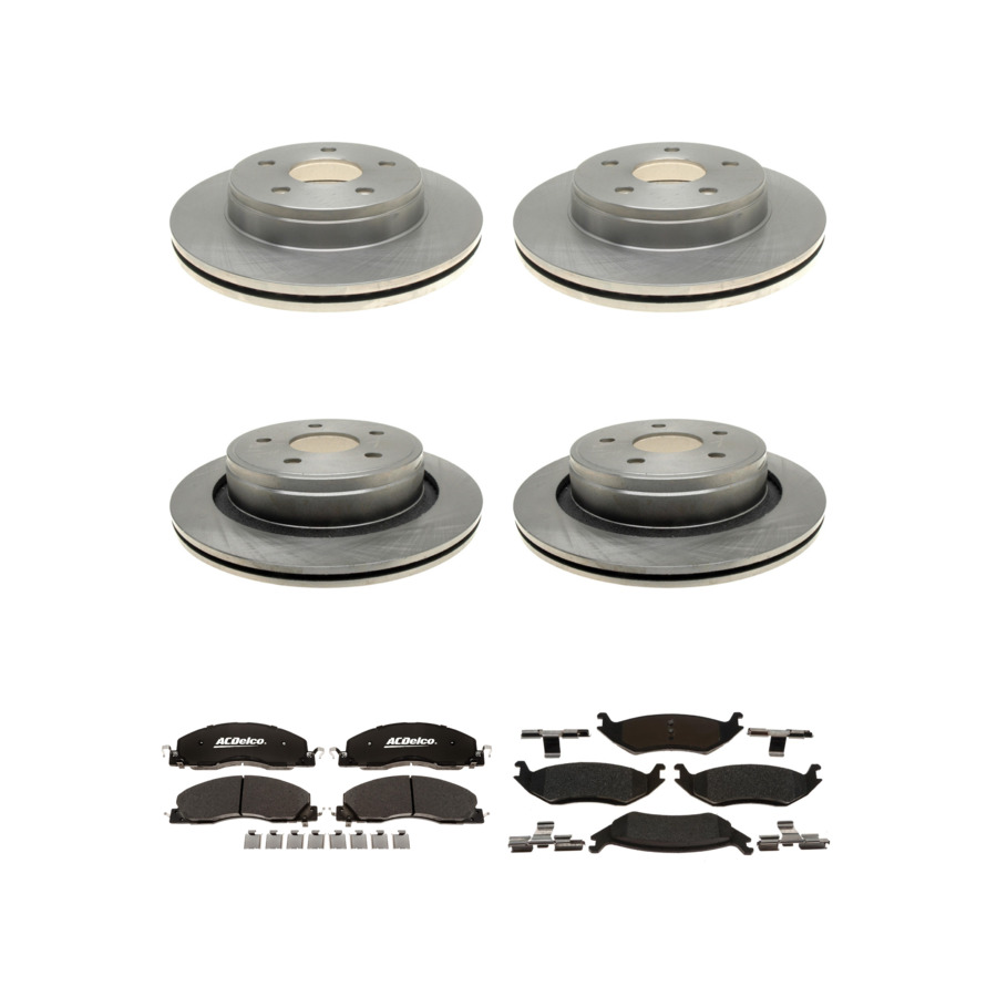ACDelco Disc Brake Pads and Rotors Kit Front Rear For 2012 Ram 1500