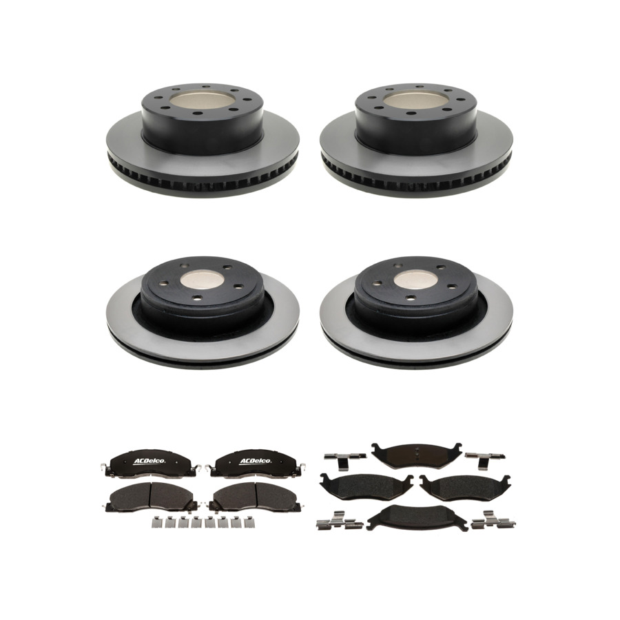 ACDelco Disc Brake Pads and Rotors Kit Front Rear For 2012 Ram 1500