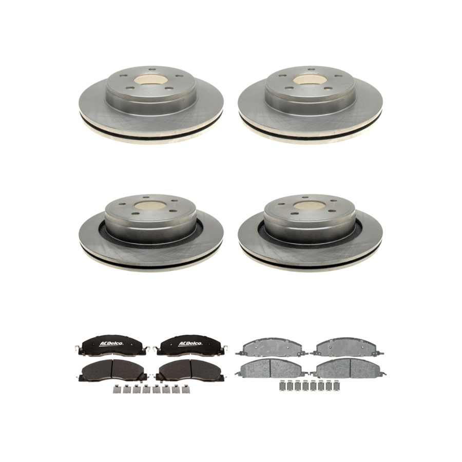 ACDelco Disc Brake Pads and Rotors Kit Front Rear For 2012 Ram 1500