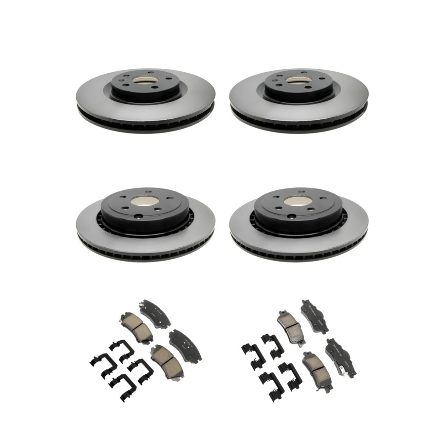 ACDelco Disc Brake Pads and Rotors Kit Front Rear For 11-17 Chevrolet Caprice