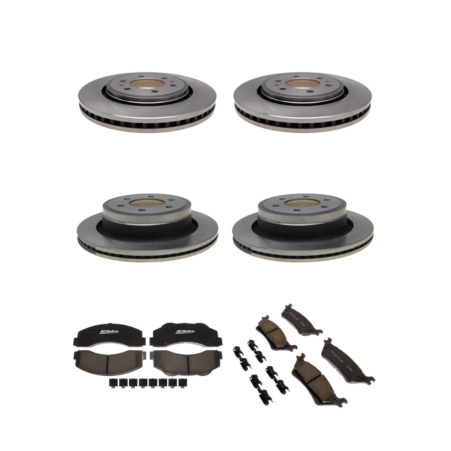 ACDelco Disc Brake Pads and Rotors Kit Front Rear For 2012-2018 Ford F-150 Lobo