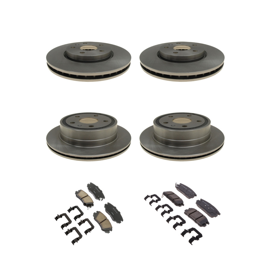 ACDelco Disc Brake Pads and Rotors Kit Front Rear For 10-17 Chevrolet Equinox