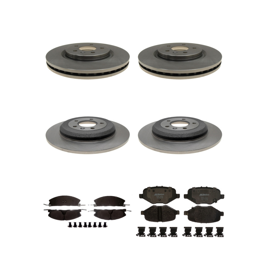 ACDelco Disc Brake Pads and Rotors Kit Front Rear For 13-19 Ford Explorer