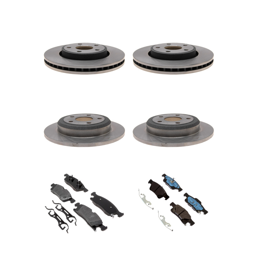ACDelco Disc Brake Pads and Rotors Kit Front Rear For 12-20 Jeep Grand Cherokee