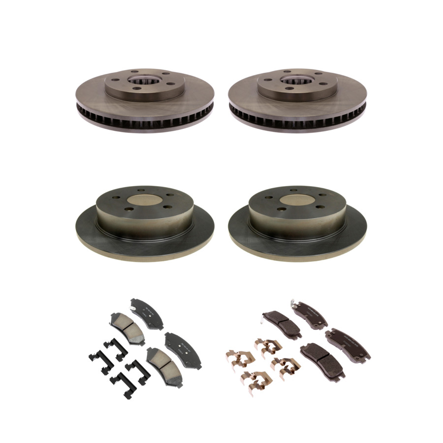 ACDelco Disc Brake Pads and Rotors Kit Front Rear For 97-05 Buick Century Regal