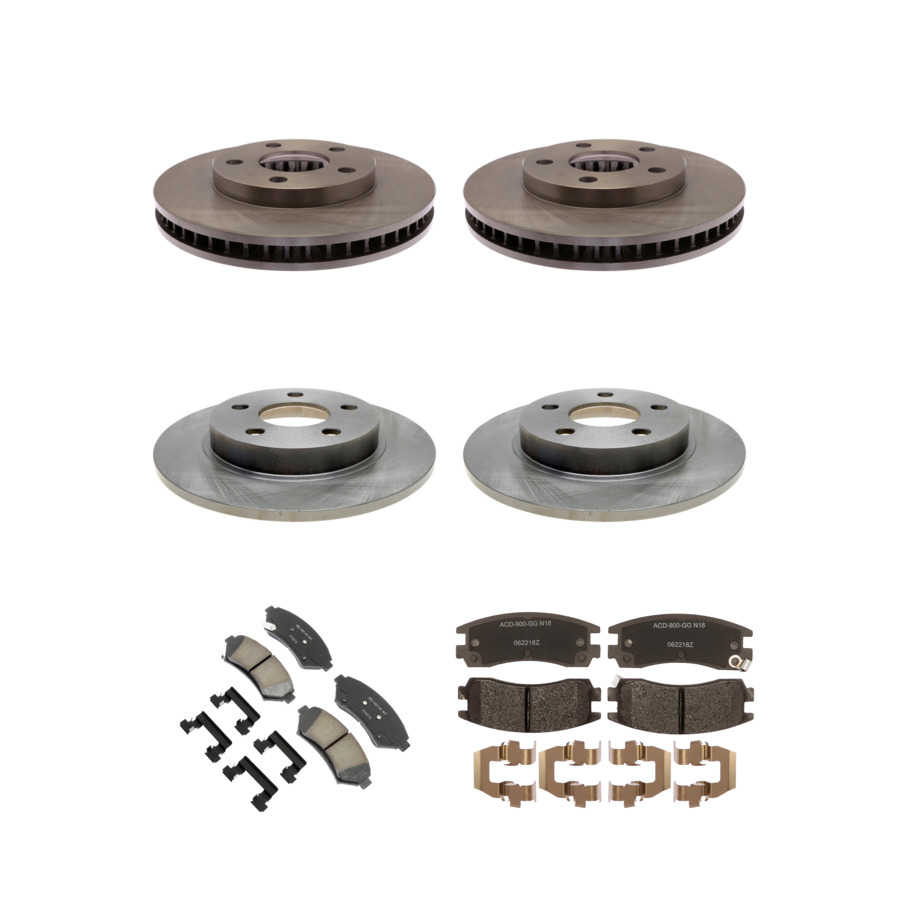 ACDelco Disc Brake Pads and Rotors Kit Front Rear For 99-05 Buick LeSabre