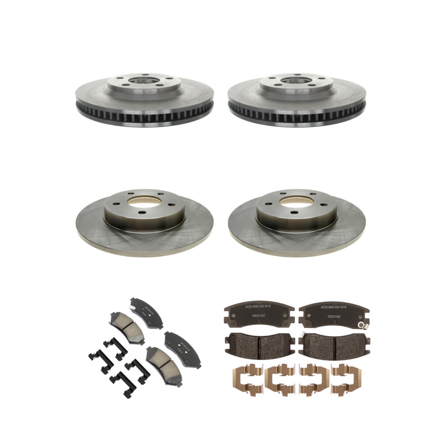 ACDelco Disc Brake Pads and Rotors Kit Front Rear For 97-02 Cadillac Eldorado