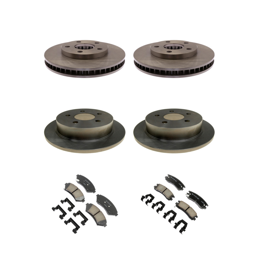 ACDelco Disc Brake Pads and Rotors Kit Front Rear For 97-05 Buick Century Regal