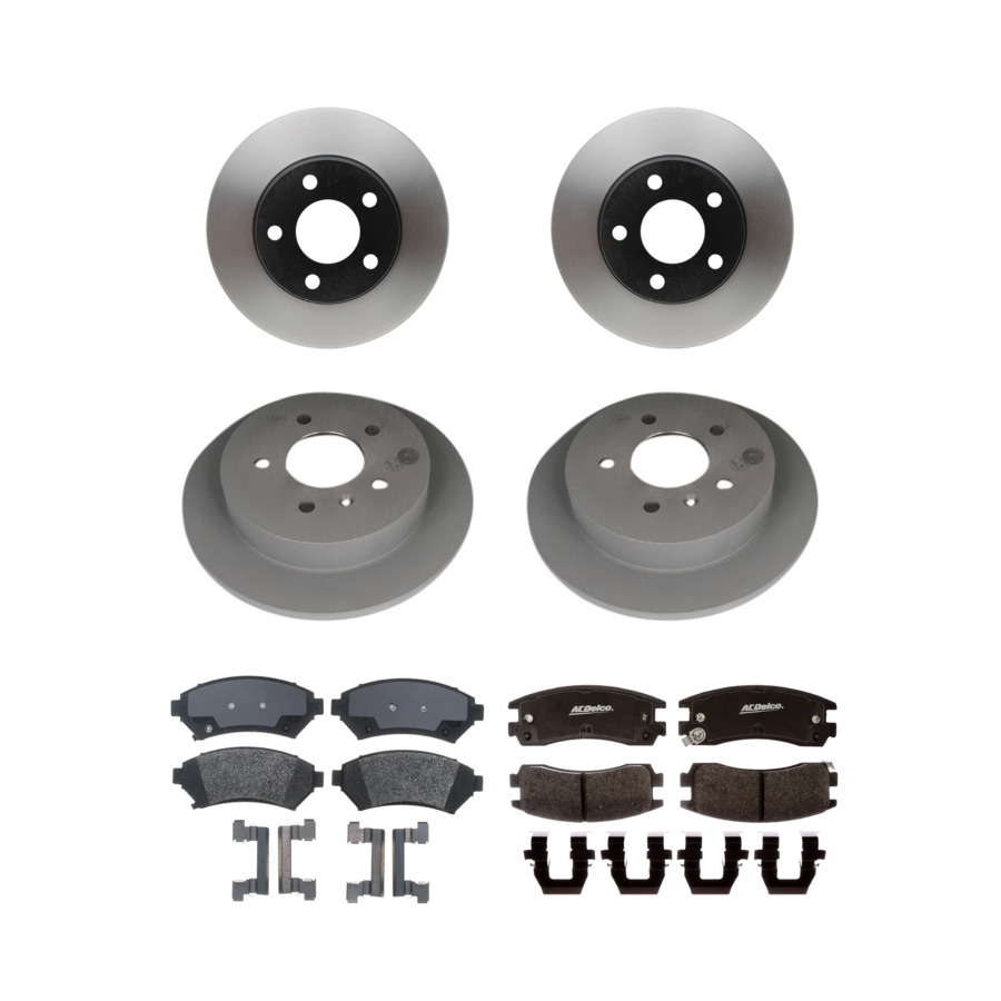 ACDelco Disc Brake Pads and Rotors Kit Front Rear For 97-05 Buick Century Regal