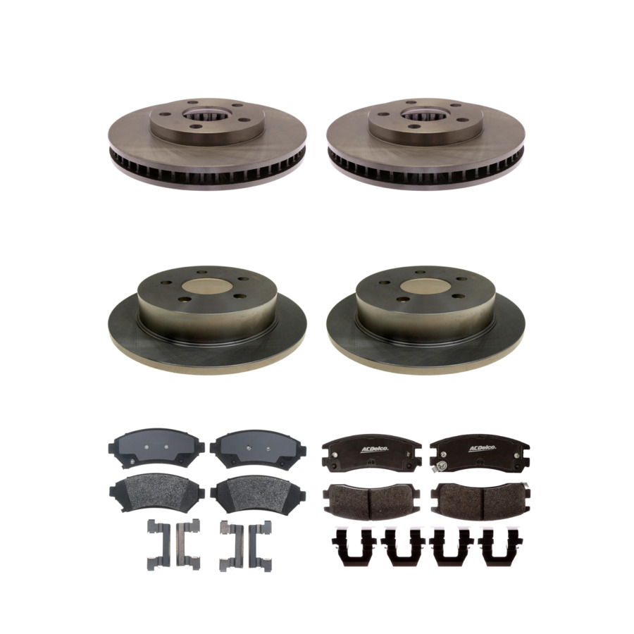 ACDelco Disc Brake Pads and Rotors Kit Front Rear For 97-05 Buick Century Regal