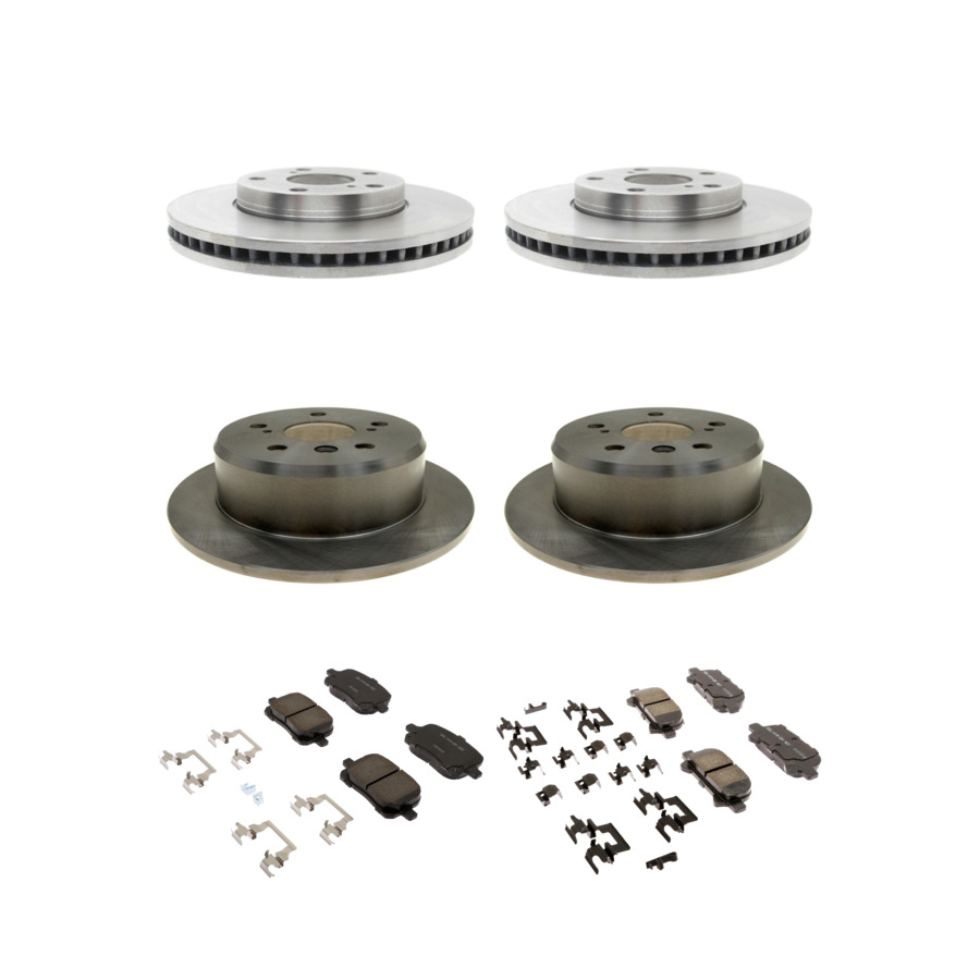 ACDelco Disc Brake Pads and Rotors Kit Front Rear For 99-03 Toyota Camry Solara