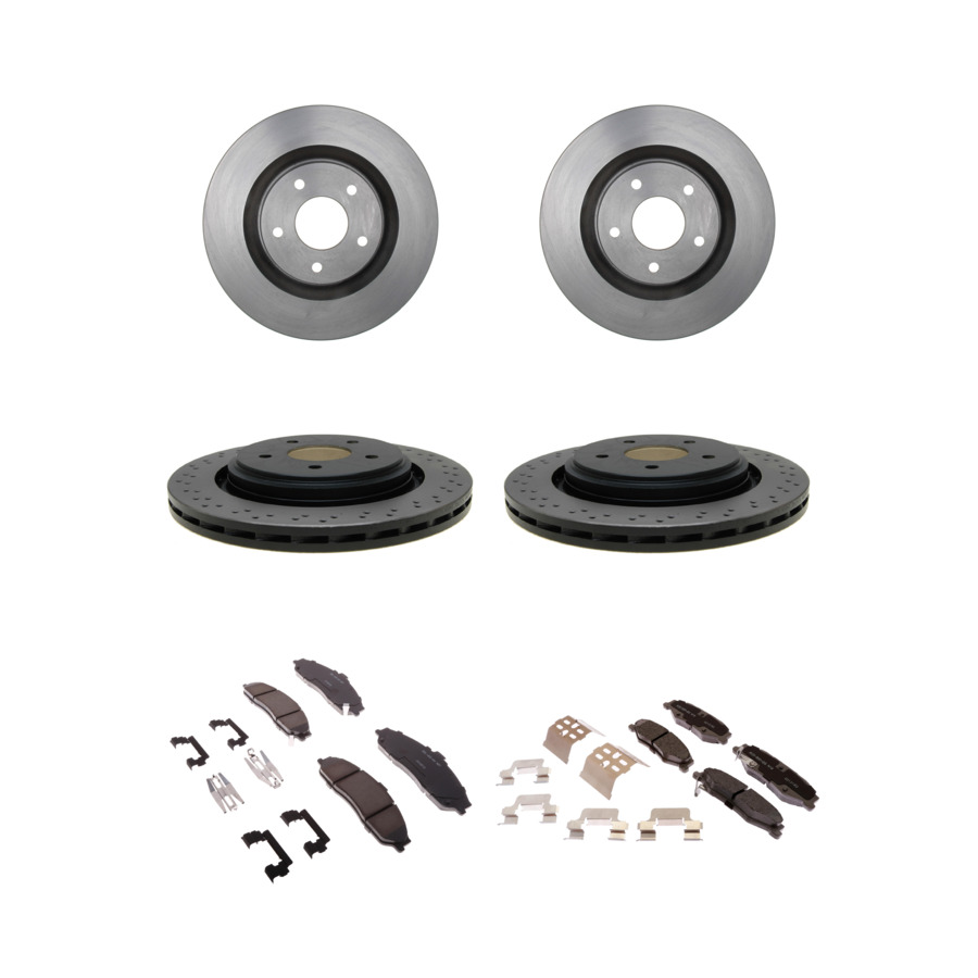 ACDelco Disc Brake Pads and Rotors Kit Front Rear For 05-13 Chevrolet Corvette