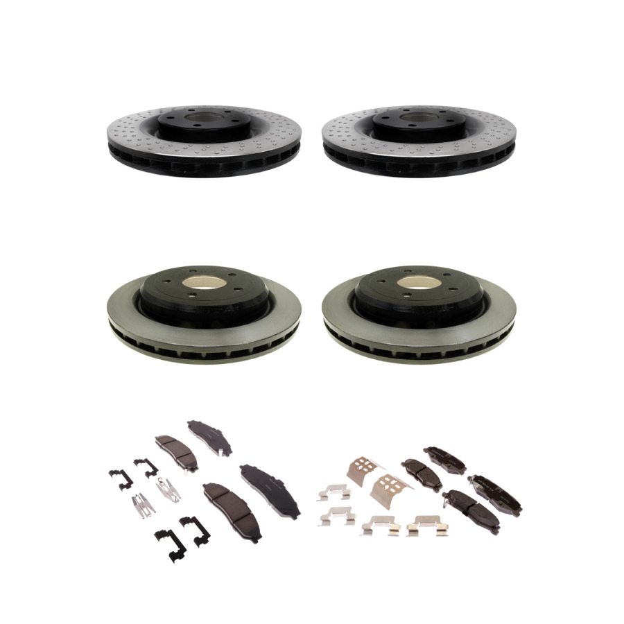 ACDelco Disc Brake Pads and Rotors Kit Front Rear For 05-13 Chevrolet Corvette