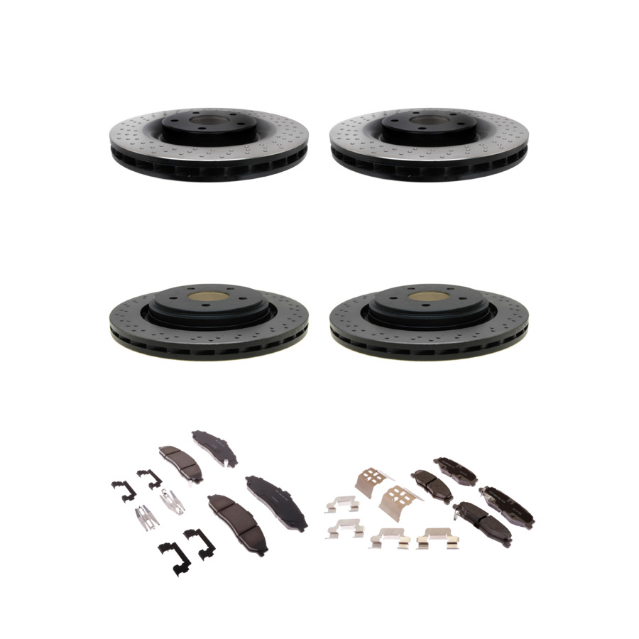 ACDelco Disc Brake Pads and Rotors Kit Front Rear For 05-13 Chevrolet Corvette