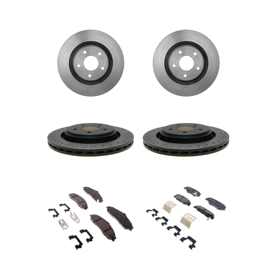 ACDelco Disc Brake Pads and Rotors Kit Front Rear For 05-13 Chevrolet Corvette