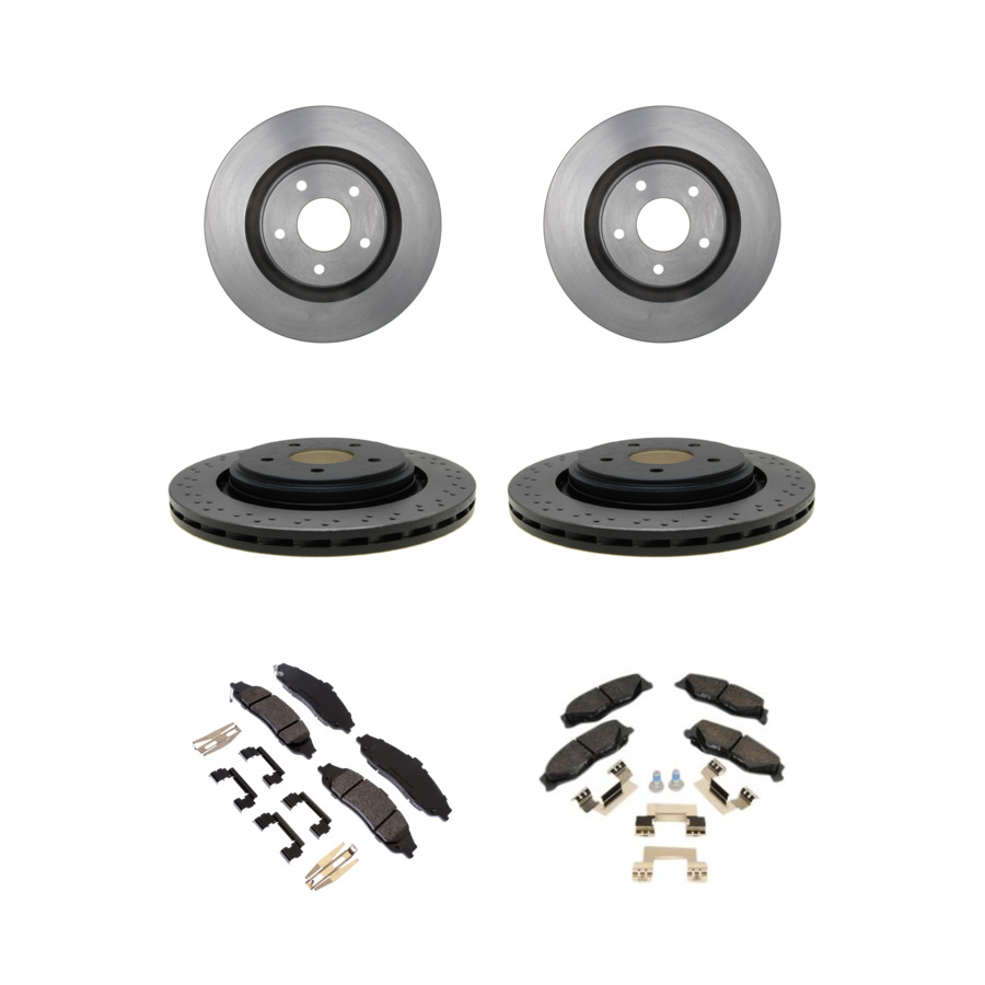 ACDelco Disc Brake Pads and Rotors Kit Front Rear For 05-13 Chevrolet Corvette