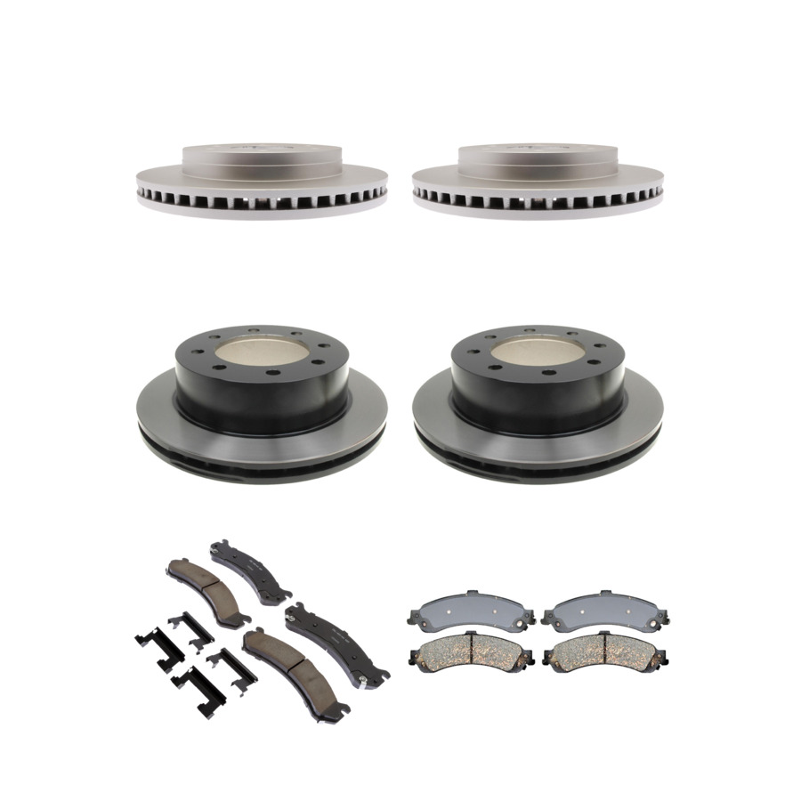 ACDelco Disc Brake Pads and Rotors Kit Front Rear For 2004 Chevrolet Silverado