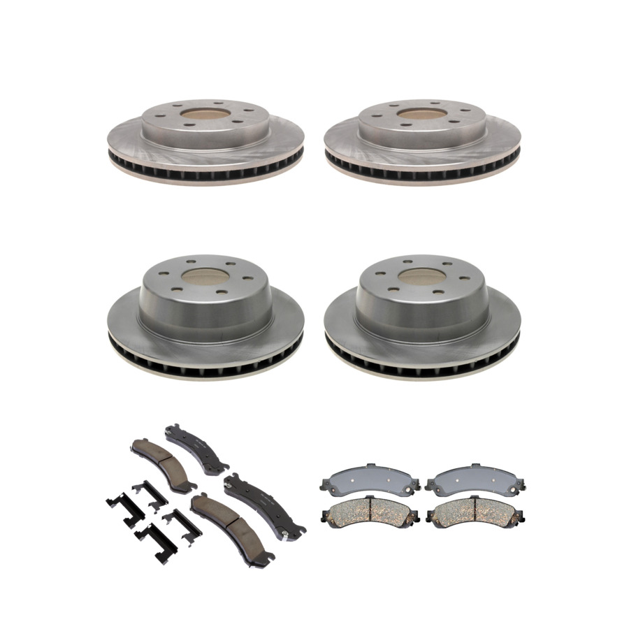 ACDelco Disc Brake Pads and Rotors Kit Front Rear For 01-06 GMC Sierra 1500