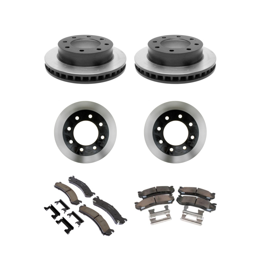 ACDelco Disc Brake Pads and Rotors Kit Front Rear For 2008-2009 Hummer H2
