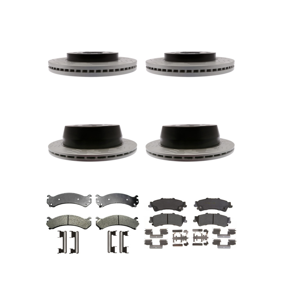 ACDelco Disc Brake Pads and Rotors Kit Front Rear For 05-07 Chevrolet Silverado