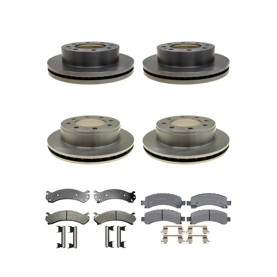 ACDelco Disc Brake Pads and Rotors Kit Front Rear For 04-17 GMC Savana 3500