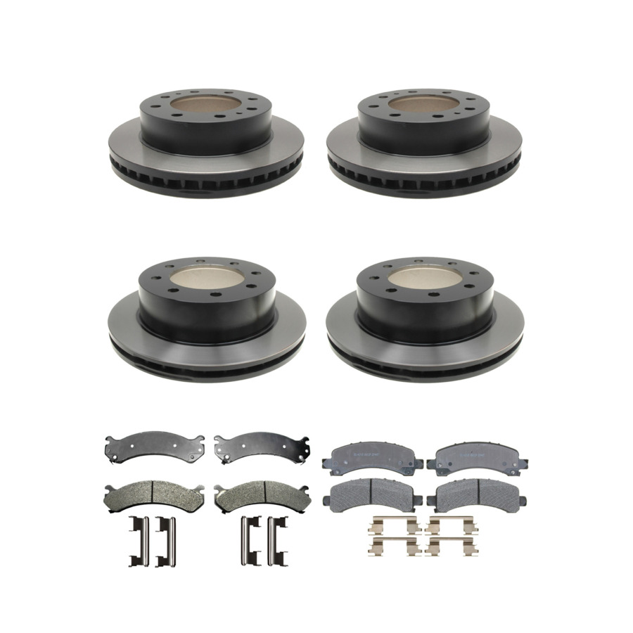 ACDelco Disc Brake Pads and Rotors Kit Front Rear For 03-17 Chevrolet Express