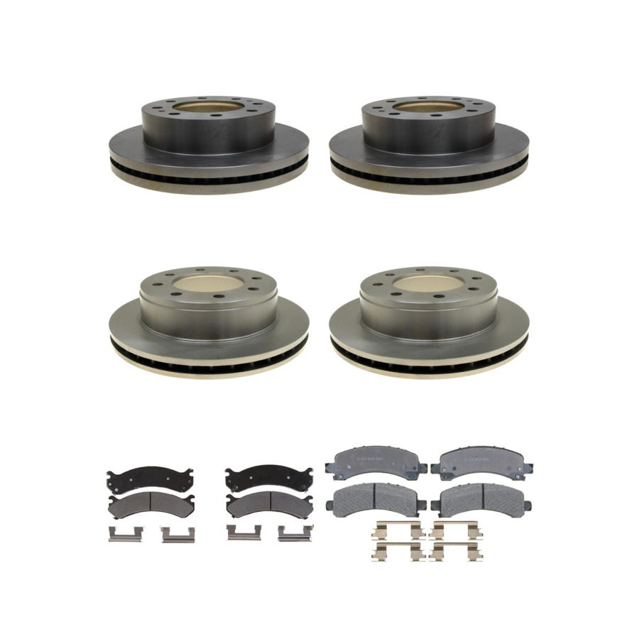 ACDelco Disc Brake Pads and Rotors Kit Front Rear For 04-17 GMC Savana 3500