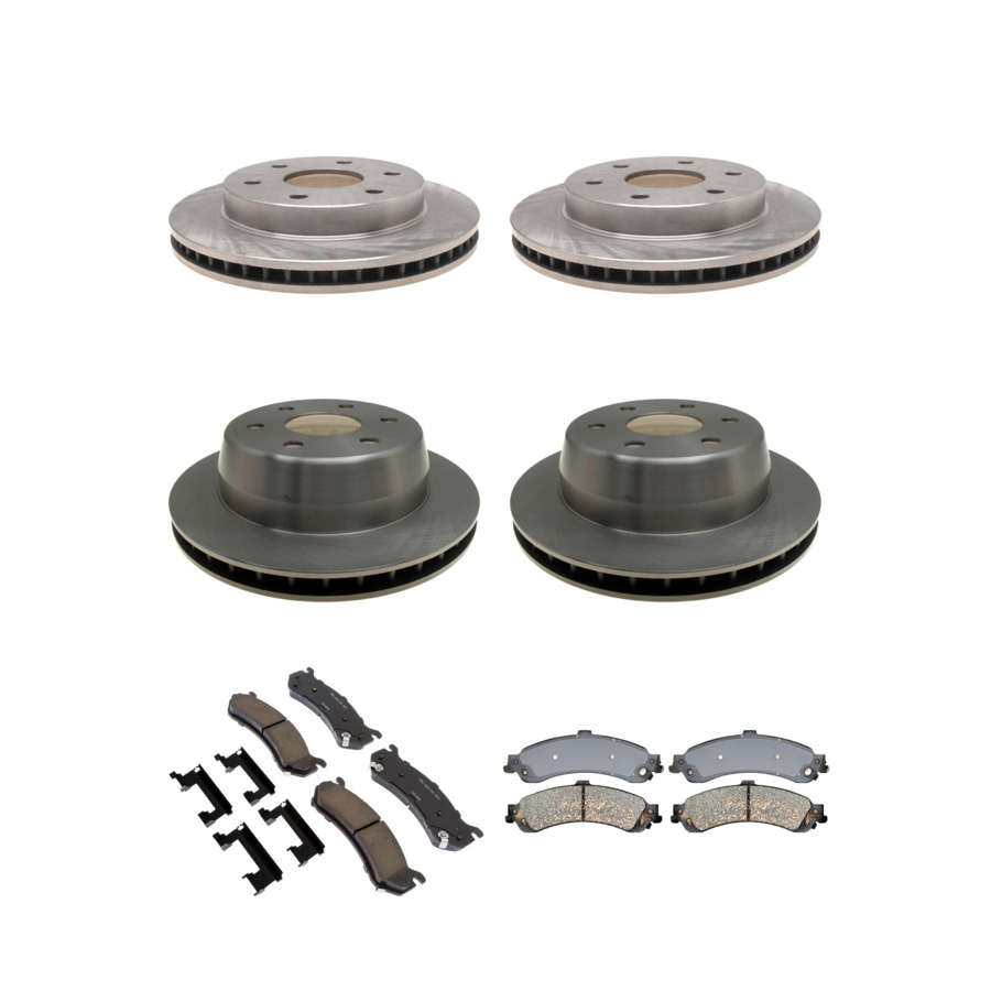 ACDelco Disc Brake Pads and Rotors Kit Front Rear For 00-03 GMC Yukon XL 1500