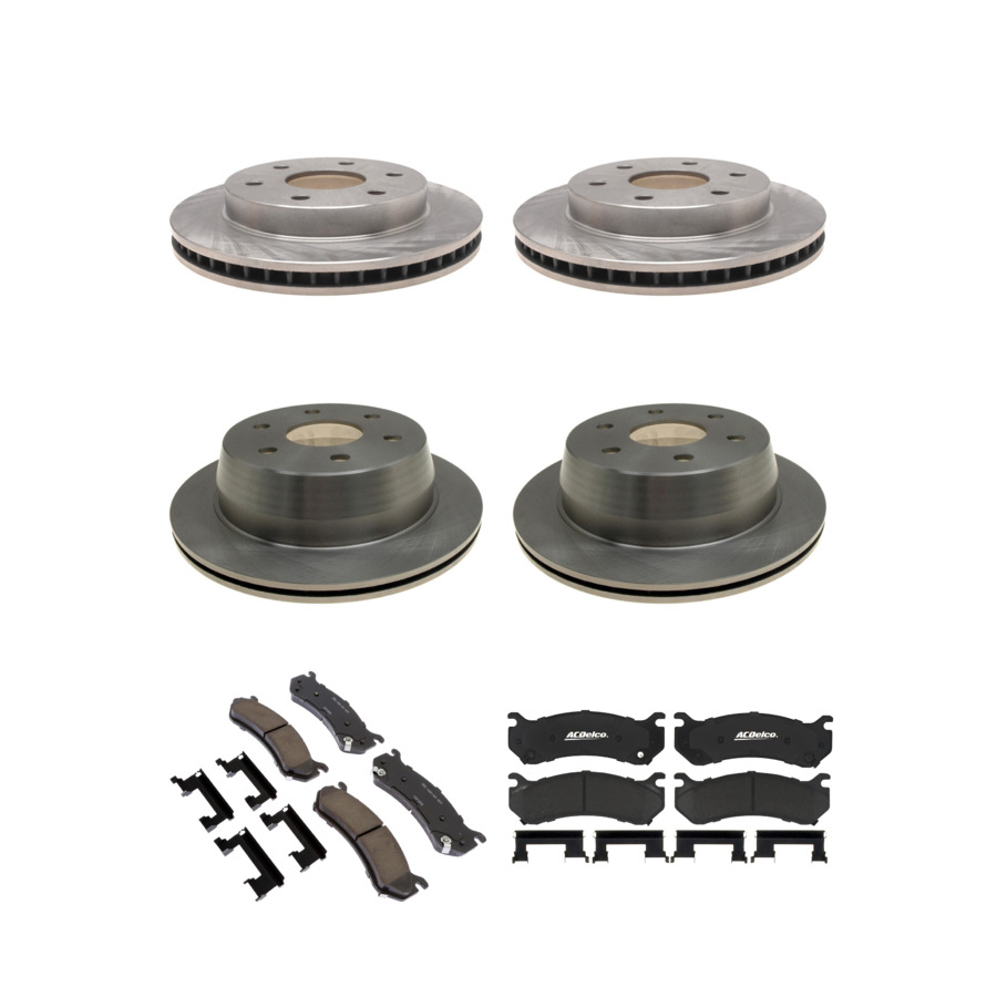 ACDelco Disc Brake Pads and Rotors Kit Front Rear For 99-07 Chevrolet Astro