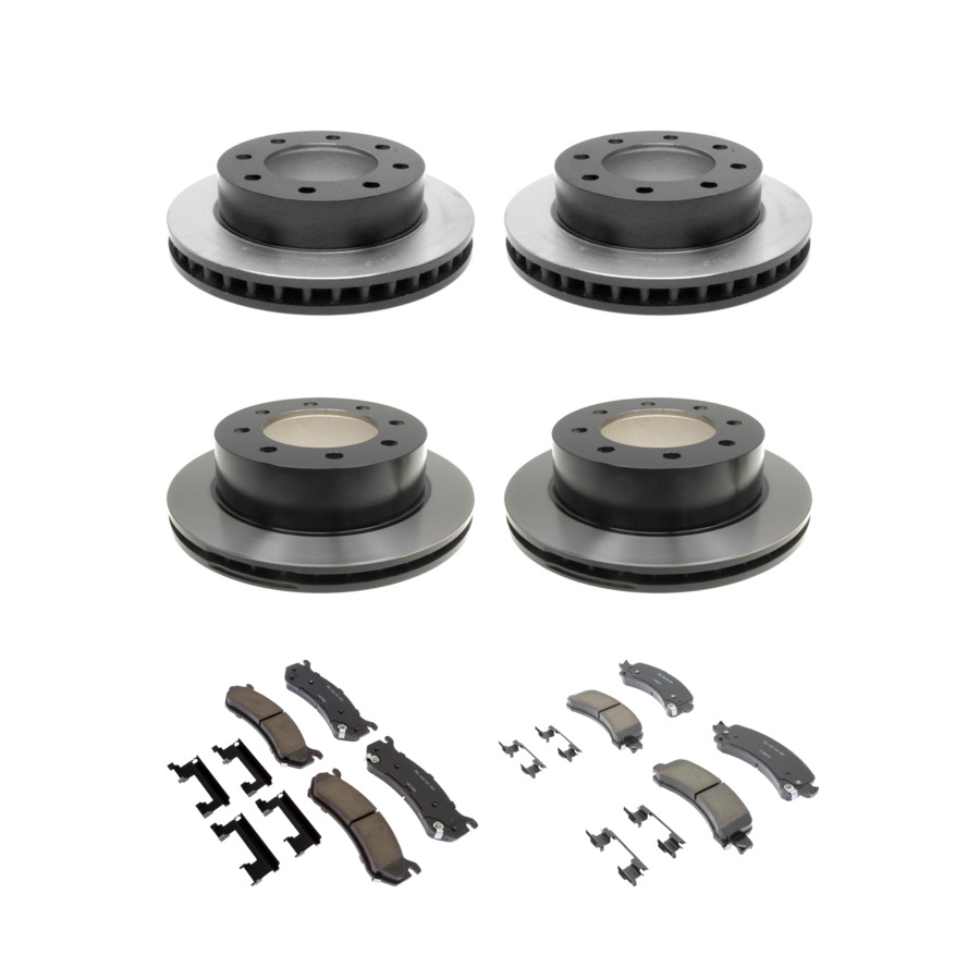 ACDelco Disc Brake Pads and Rotors Kit Front Rear For 03-05 Chevrolet Express