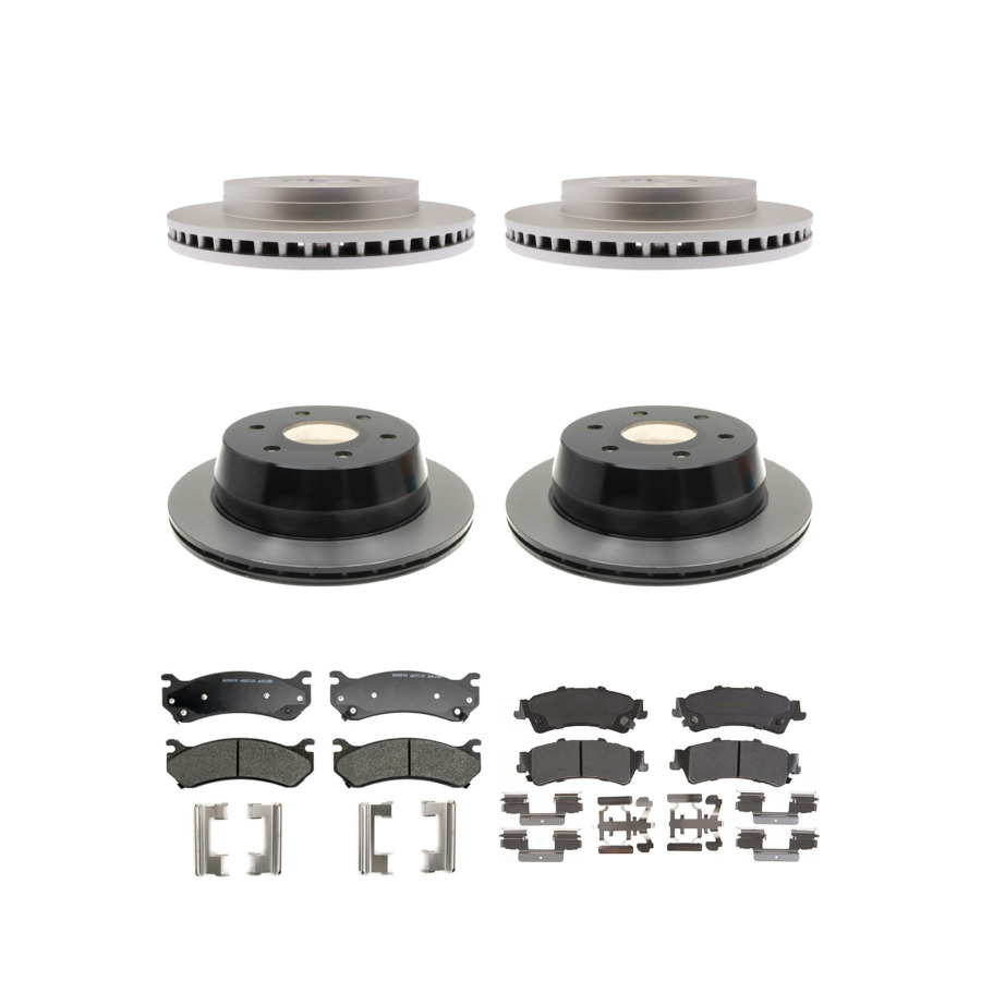ACDelco Disc Brake Pads and Rotors Kit Front Rear For 99-07 Chevrolet Astro
